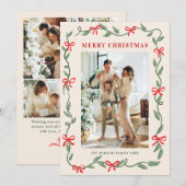 Hand Drawn Whimsical Boho Christmas 5 Photo シーズンカード (正面/裏面)