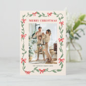 Hand Drawn Whimsical Boho Christmas 5 Photo シーズンカード (スタンド正面)