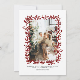 Hand Drawn Whimsical Christmas Family Photo シーズンカード