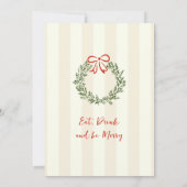 Hand Drawn Whimsical Christmas Holiday Dinner 招待状 (裏面)