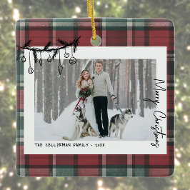 Hand Drawn Whimsical Christmas Photo セラミックオーナメント