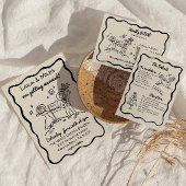 Hand Drawn Whimsical cosmic moon wedding invite セーブザデート