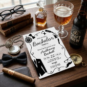Hand Drawn Whimsical Doodles Bachelor Party 招待状