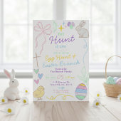 Hand Drawn Whimsical Doodles Easter Party 招待状