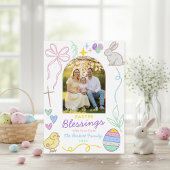 Hand Drawn Whimsical Easter Photo Arch シーズンカード