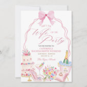 Hand Drawn Whimsical Elegant Wife of the Party Bac 招待状 (正面)