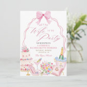 Hand Drawn Whimsical Elegant Wife of the Party Bac 招待状 (スタンド正面)