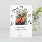 Hand drawn whimsical Flat Holiday Card シーズンカード (スタンド正面)