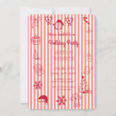 Hand drawn whimsical holiday party 招待状 (正面)