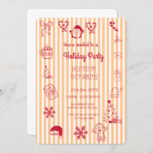 Hand drawn whimsical holiday party