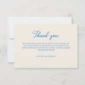 Hand-drawn whimsical line art wedding style サンキューカード (裏面)