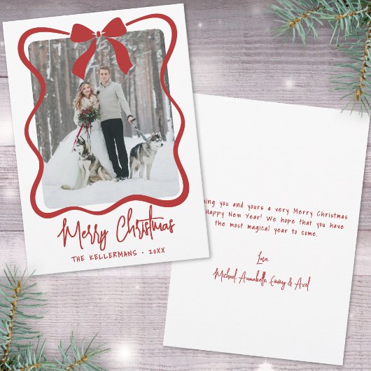 Hand Drawn Whimsical Merry Christmas シーズンカード