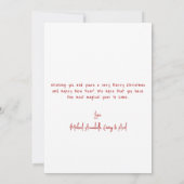 Hand Drawn Whimsical Merry Christmas シーズンカード (裏面)