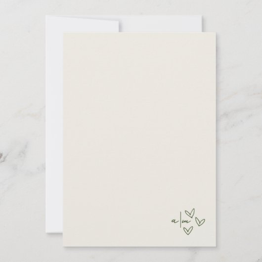 Hand Drawn Whimsical Retro Wedding 招待状 (裏面)