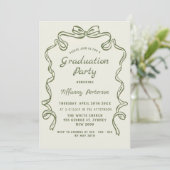 Hand Drawn Whimsical Ribbon graduation 招待状 (スタンド正面)
