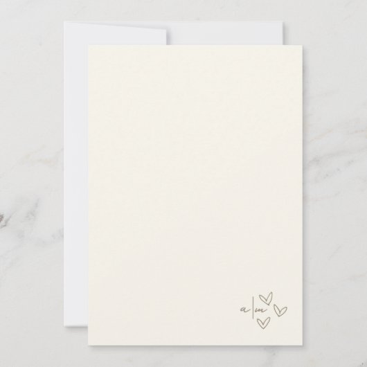 Hand Drawn Whimsical Vintage Wedding 招待状 (裏面)