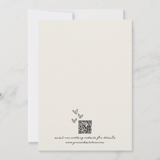 Hand Drawn Whimsical Vintage Wedding 招待状 (裏面)