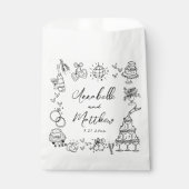 Hand Drawn Whimsical Wedding フェイバーバッグ (正面)