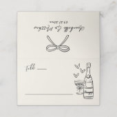 Hand Drawn Whimsical Wedding プレイスカード (外部開封)