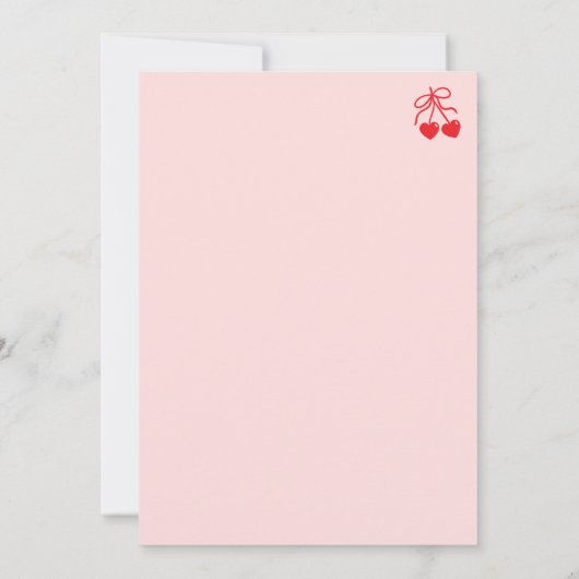 Hand Drawn Whimsy Pink & Red Galentine's Day Party 招待状 (裏面)