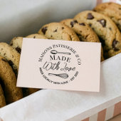 Hand Drawn Whisk Spoon Made With Love Bakery ラバースタンプ