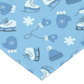 Hand Drawn Winter Pattern Blue Table Runner ミディアムテーブルランナー (コーナー)