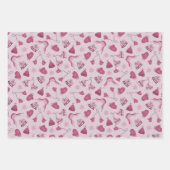 Hand Drawn Winter Pattern Mix Wrapping Paper Set3 ラッピングペーパーシート (正面2)