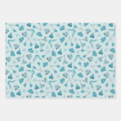 Hand Drawn Winter Pattern Mix Wrapping Paper Set3 ラッピングペーパーシート (正面)