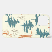 Hand drawn winter seamless pattern with deer and p Case-Mate iPhoneケース (裏面 (横))