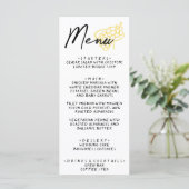 Hand Drawn Yellow White Whimsical Wedding Menu メニュー (スタンド正面)