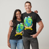 Hand Earth Global Warming Climate Change Awareness Tシャツ (ユニセックス)