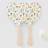 Hand Fan with Delicate Flowers -  EleganT ハンドファン (正面&裏面)