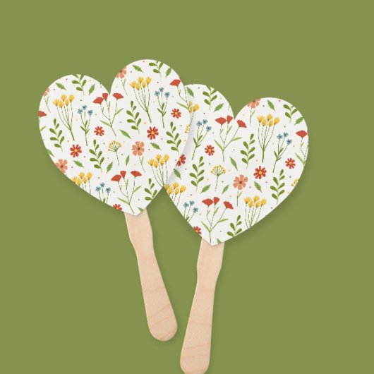 Hand Fan with Delicate Flowers -  EleganT ハンドファン