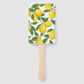 Hand Fan with Lemon Print - Fresh & Vibrant Desig ハンドファン (裏面)