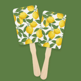  Hand Fan with Lemon Print - Fresh & Vibrant Desig ハンドファン