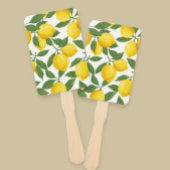 Hand Fan with Lemon Print - Fresh & Vibrant Desig ハンドファン
