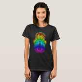 Hand Fatima Eye Rainbow Style Mandala Tシャツ (正面フル)