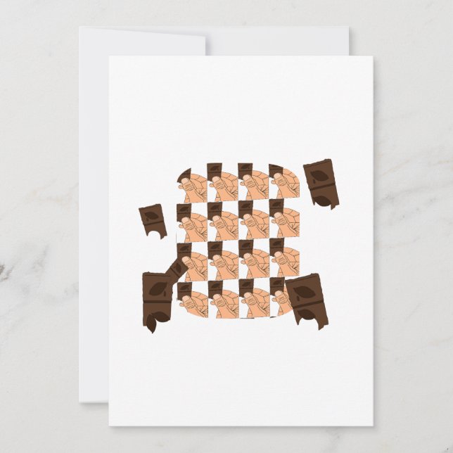 Hand holding a piece of Valentine's chocolate (正面)