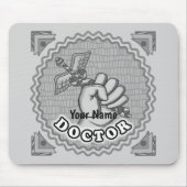 Hand holding caduceus doctor  マウスパッド (正面)