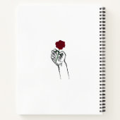 Hand Holding Rose Minimal Art – Elegant Floral Jou ノートブック (裏面)