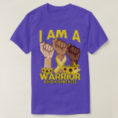 Hand I am A Warrior ADHD認識度ひまわり Tシャツ (デザイン正面)