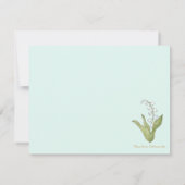 Hand-Illustrated Lily of the Valley Spring Floral ノートカード (裏面)