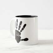 Hand Impression黒 ツートーンマグカップ (正面左)