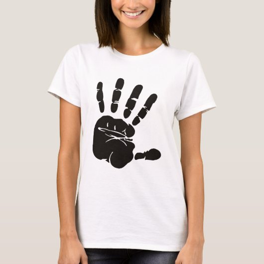 Hand Impression黒 Tシャツ (正面)