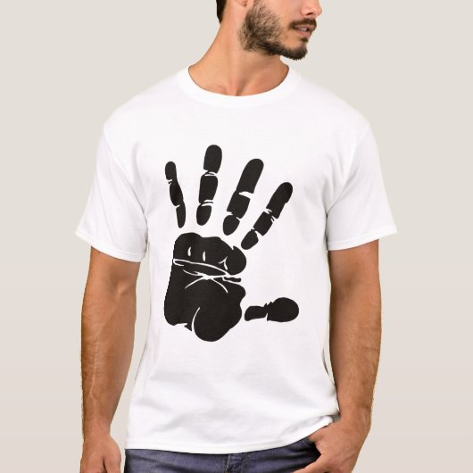 Hand Impression黒 Tシャツ (正面)
