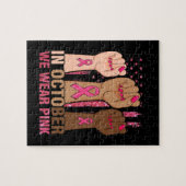 Hand In 10月に我々は衣服ピンクの乳がん ジグソーパズル (横)