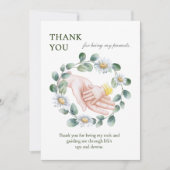 Hand in Hand Floral Wreath Father’s Day サンキューカード (正面)