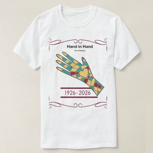 Hand in Hand for a Century Black History Mosaic Sh Tシャツ (デザイン正面)