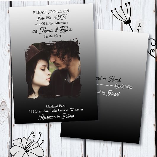 Hand in Hand, Heart to Heart | Photo Wedding 招待状