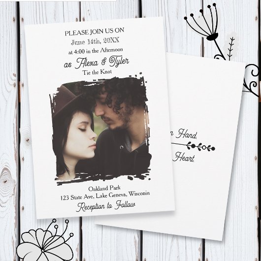 Hand in Hand, Heart to Heart | Photo Wedding 招待状